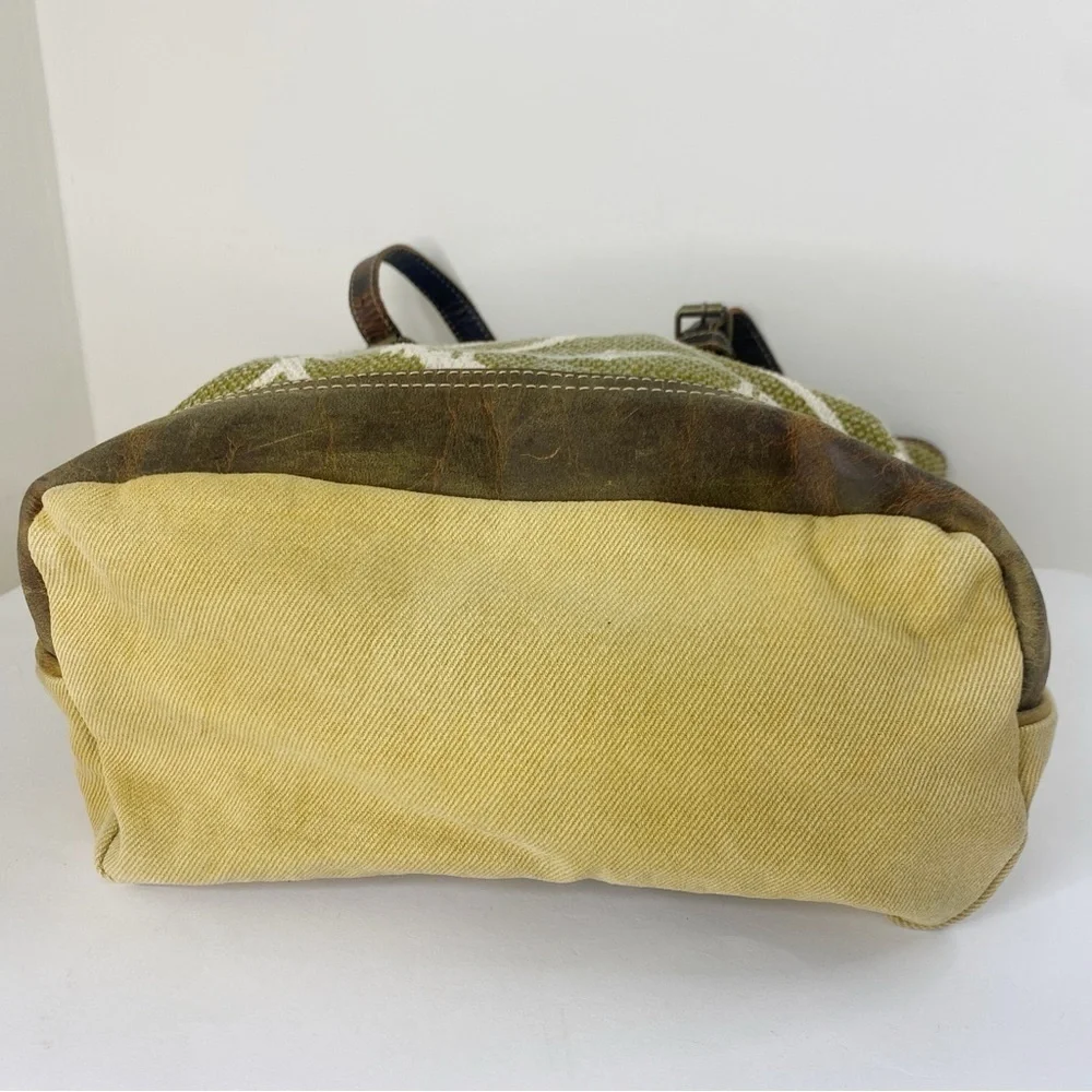 Myra Bag Canvas and Leather Adjustable Shoulder Bag Tote Purse Cotton
